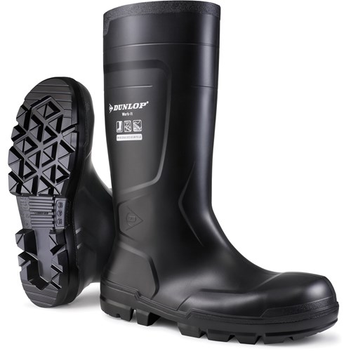 Dunlop WORK IT Full Safety Black Wellington Boot